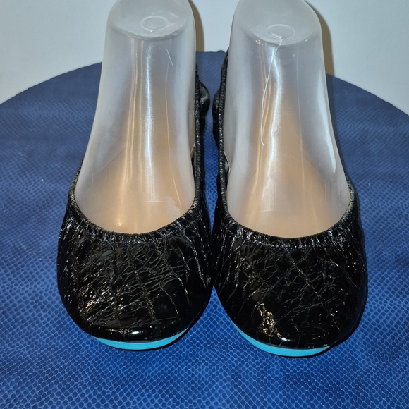 Tieks by Gavrieli Obsidian Black Crackle Women's Flats sz. 8 (#1732)VGC. - Picture 2 of 16
